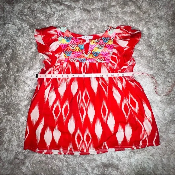 THML Kaleidoscope Embroidered Boho Top | Size Small - Picture 8 of 9